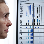 **Image 1 Prompt:** A UX researcher with a warm, insightful expression, observing a user whose subtle non-verbal cues (like a slight frown or sigh) are visible. In the background, sterile, abstract data visualizations (charts, numbers) appear incomplete, with wisps of genuine human emotion and thought flowing from the user, showing how empathy uncovers the 'why' behind the 'what'. Soft, natural lighting. Realistic style.